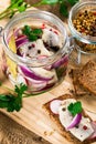 Pickled Marinated Herring with Spices