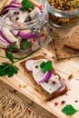 Pickled Marinated Herring with Spices