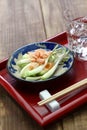 Pickled okinawa shallot with katsuobushi, japanese food