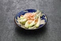 Pickled okinawa shallot with katsuobushi, japanese food