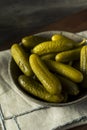 Pickled Organic Cornichon Gherkin Pickles Royalty Free Stock Photo