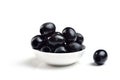 Pickled pitted black olives Royalty Free Stock Photo