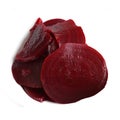 Pickled red beet salad isolated on white Royalty Free Stock Photo