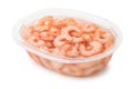 Pickled shrimp in plastic container