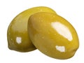 Pickled khalkidiki olives, paths Royalty Free Stock Photo