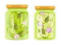 Pickled Cucumbers and Zucchini with Spicery Jars