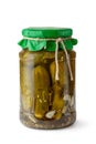 Pickles in glass jar