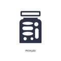 pickles icon on white background. Simple element illustration from gastronomy concept