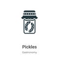 Pickles vector icon on white background. Flat vector pickles icon symbol sign from modern gastronomy collection for mobile concept