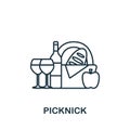 Picknick icon. Line simple line Outdoor Recreation icon for templates, web design and infographics