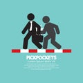 Pickpocketer Steal Things From Bag Of Businessman On Street Black Symbol Royalty Free Stock Photo