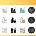 Pickup and delivery option icons set Royalty Free Stock Photo