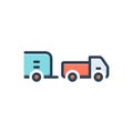 Color illustration icon for Pickup, delivery and transport Royalty Free Stock Photo
