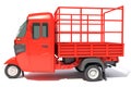 Pickup Mini Truck Carrier 3D rendering on white background