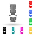 pickup multi color style icon. Simple glyph, flat vector of transport view from above icons for ui and ux, website or mobile Royalty Free Stock Photo