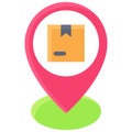 Pickup point icon, location map and navigation vector