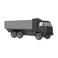 Pickup rural truck. Tow auto. Truck with orange body for the transport of agricultural crops.Agricultural Machinery