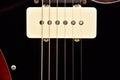 Pickup six string electric guitar close-up Royalty Free Stock Photo