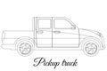 Pickup track car body type outline