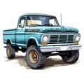 Pickup truck JPEG image is clear and concise