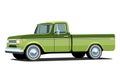 Pickup truck with shadow Royalty Free Stock Photo