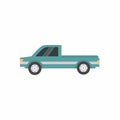 Pickup truck vector illustration. Flat icon of pickup isolated on white background. Cargo truck for delivery service. Shipping Royalty Free Stock Photo