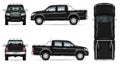 Pickup truck vector mock-up