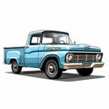 Pickup truck on white background front view Royalty Free Stock Photo