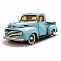 Pickup truck on white background front view Royalty Free Stock Photo
