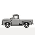 Pickup, vector illustration , flat style,profile