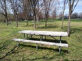 Picnic Area in a Public Park, Rutherford, NJ, USA