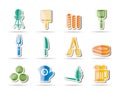 Picnic, barbecue and grill icons