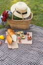 Picnic basket, accessories for summer