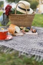 Picnic basket, accessories for summer