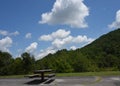 Picnic Bench Has View of Appalachian Mountains Royalty Free Stock Photo