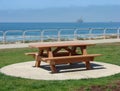 Picnic Bench Overlooking Ocean