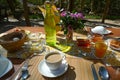 Picnic and breakfest in the open air Royalty Free Stock Photo