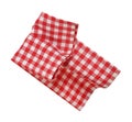 Picnic checkered towel isolated.Dish cloth.Gingham napkin.Checked kitchen  tablecloth Royalty Free Stock Photo