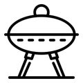 Picnic grill icon, outline style
