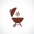 Picnic grill vector icon