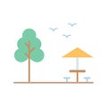 Picnic icon vector image.