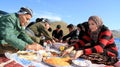 Picnic on mountains Royalty Free Stock Photo