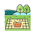 picnic park color icon vector illustration
