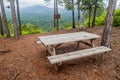 Picnic place on a hill in Cockscomb Basin Wildlife Sanctuary, Beliz Royalty Free Stock Photo