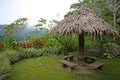 Picnic shelter beside a lake in the Philippines