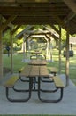 Picnic Shelters in a Row Royalty Free Stock Photo