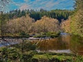 Picnic Spot by River Ystwyth Wales UK Royalty Free Stock Photo