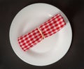 Picnic Table Cloth, Checkered Napkin, Red White Tablecloth, Kitchen Towel, Restaurant Dishcloth Royalty Free Stock Photo