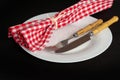 Picnic Table Cloth, Checkered Napkin, Red White Tablecloth, Kitchen Towel, Restaurant Dishcloth Royalty Free Stock Photo