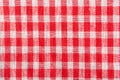 Picnic Table Cloth, Checkered Napkin, Red White Tablecloth, Kitchen Towel, Restaurant Dishcloth Royalty Free Stock Photo